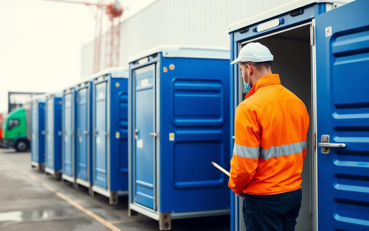 Clean Site Rentals field technician inspecting fleet